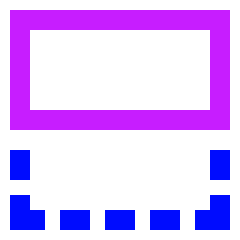 Flip Vertical Square 1 Icon from Sharp Neon Set