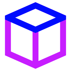 Cube Shape Icon from Sharp Neon Set