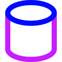 Cylinder Shape Icon from Sharp Neon Set