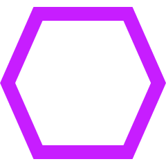 Hexagon Shape Icon from Sharp Neon Set