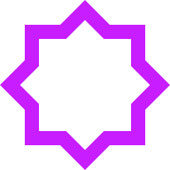 Octagram Shape Icon from Sharp Neon Set