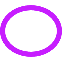 Oval Shape Icon from Sharp Neon Set