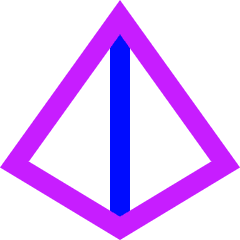 Pyramid Shape Icon from Sharp Neon Set