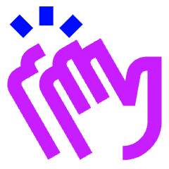 Clapping Icon from Sharp Neon Set