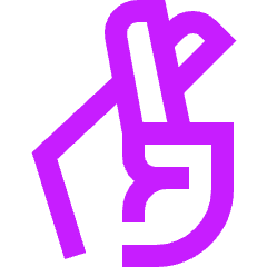 Fingers Cross Icon from Sharp Neon Set