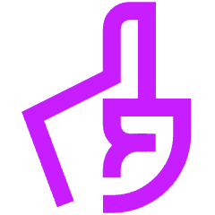 Number One Hand Icon from Sharp Neon Set