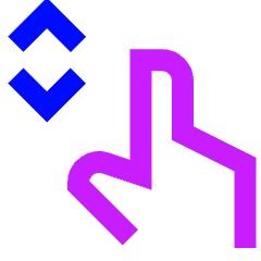 One Finger Drag Vertical Icon from Sharp Neon Set