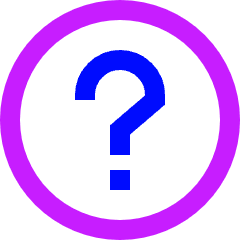 Help Question 1 Icon from Sharp Neon Set