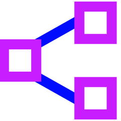 Hierarchy 1 Icon from Sharp Neon Set