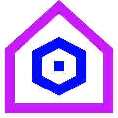 Home Setting Bolt Nut Icon from Sharp Neon Set