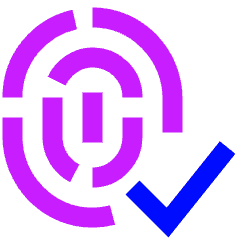 Fingerprint Check Validate Icon from Sharp Neon Set