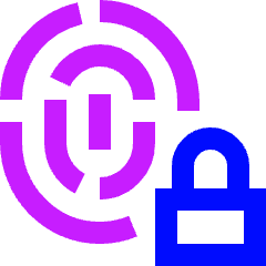 Fingerprint Lock Privacy Icon from Sharp Neon Set