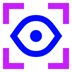 Iris Scan Icon from Sharp Neon Set