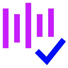 Voice Activation Check Validate Icon from Sharp Neon Set