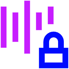 Voice Activation Lock Privacy Icon from Sharp Neon Set