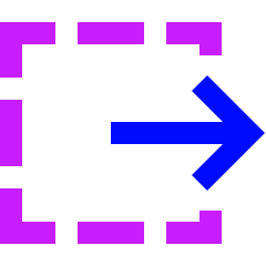 Track Select Right Tool Icon from Sharp Neon Set