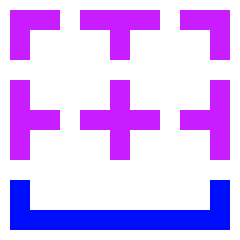 Border Bottom Icon from Sharp Neon Set