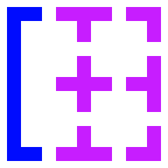 Border Left Icon from Sharp Neon Set