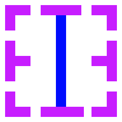 Border Vertical Icon from Sharp Neon Set
