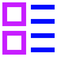 Layout Lists Icon from Sharp Neon Set