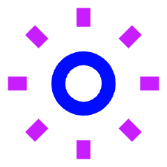 Brightness 1 Icon from Sharp Neon Set