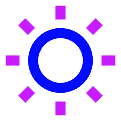 Brightness 4 Icon from Sharp Neon Set