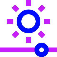 Brightness Slider Horizontal Icon from Sharp Neon Set