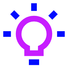 Lightbulb On Icon from Sharp Neon Set
