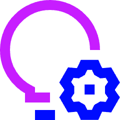 Lighting Setting Gear Icon from Sharp Neon Set