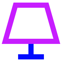 Table Lamp 2 Icon from Sharp Neon Set