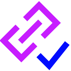 Link Chain Check Validate Icon from Sharp Neon Set