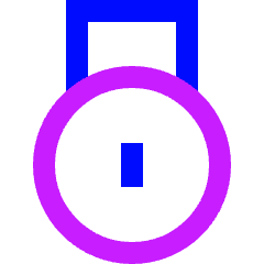 Padlock Circle 1 Icon from Sharp Neon Set