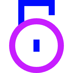Padlock Circle 2 Icon from Sharp Neon Set