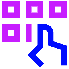 Dial Pad Finger 1 Icon from Sharp Neon Set