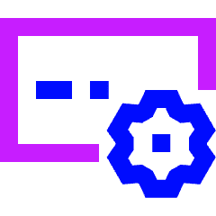 Login Setting Gear Icon from Sharp Neon Set