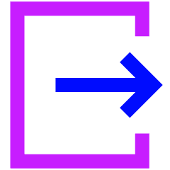 Logout 1 Icon from Sharp Neon Set