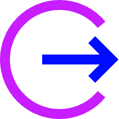 Logout 2 Icon from Sharp Neon Set