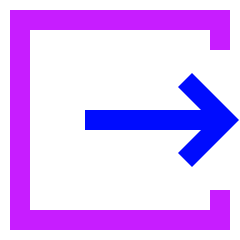 Logout 3 Icon from Sharp Neon Set