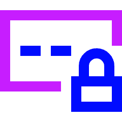 Password Lock Icon from Sharp Neon Set