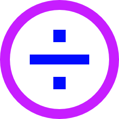 Division Circle Icon from Sharp Neon Set