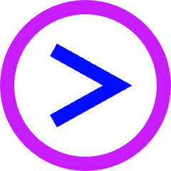 Greater Than Sign Circle Icon from Sharp Neon Set