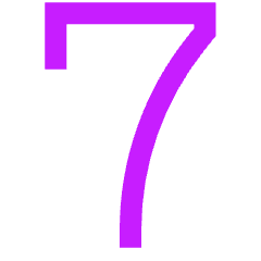 Number Seven Icon from Sharp Neon Set