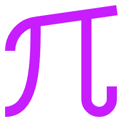Pi Symbol Icon from Sharp Neon Set