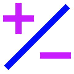 Plus Minus 1 Icon from Sharp Neon Set