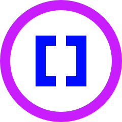 Square Brackets Circle Icon from Sharp Neon Set