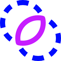 Pathfinder Circle Intersect Icon from Sharp Neon Set