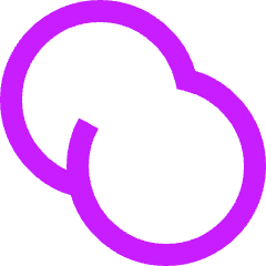 Pathfinder Circle Merge Icon from Sharp Neon Set