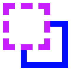 Pathfinder Minus Back 1 Icon from Sharp Neon Set