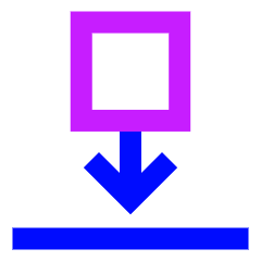 Move Down Icon from Sharp Neon Set