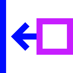 Move Left Icon from Sharp Neon Set